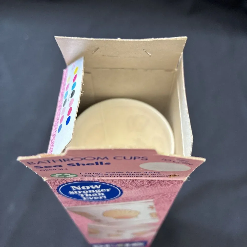 Dixie Cups Sea Shells Bathroom Size 3 oz 92 Count Open Box Unused Vintage 90s